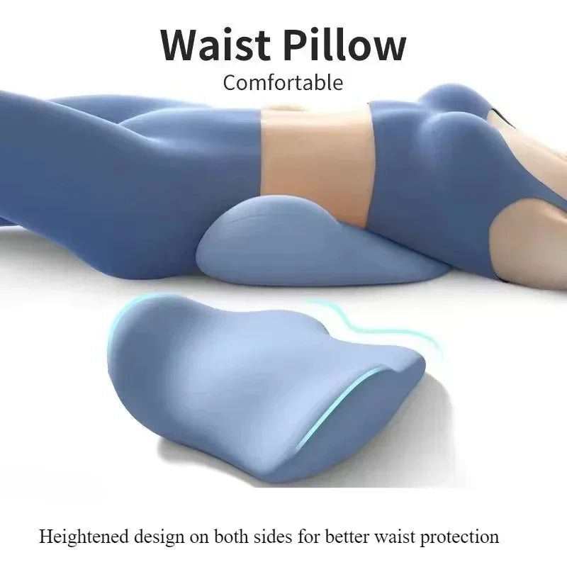 Ergonomic Memory Foam Lumbar Support Pillow – Soft Sleep Cushion for Back Relief