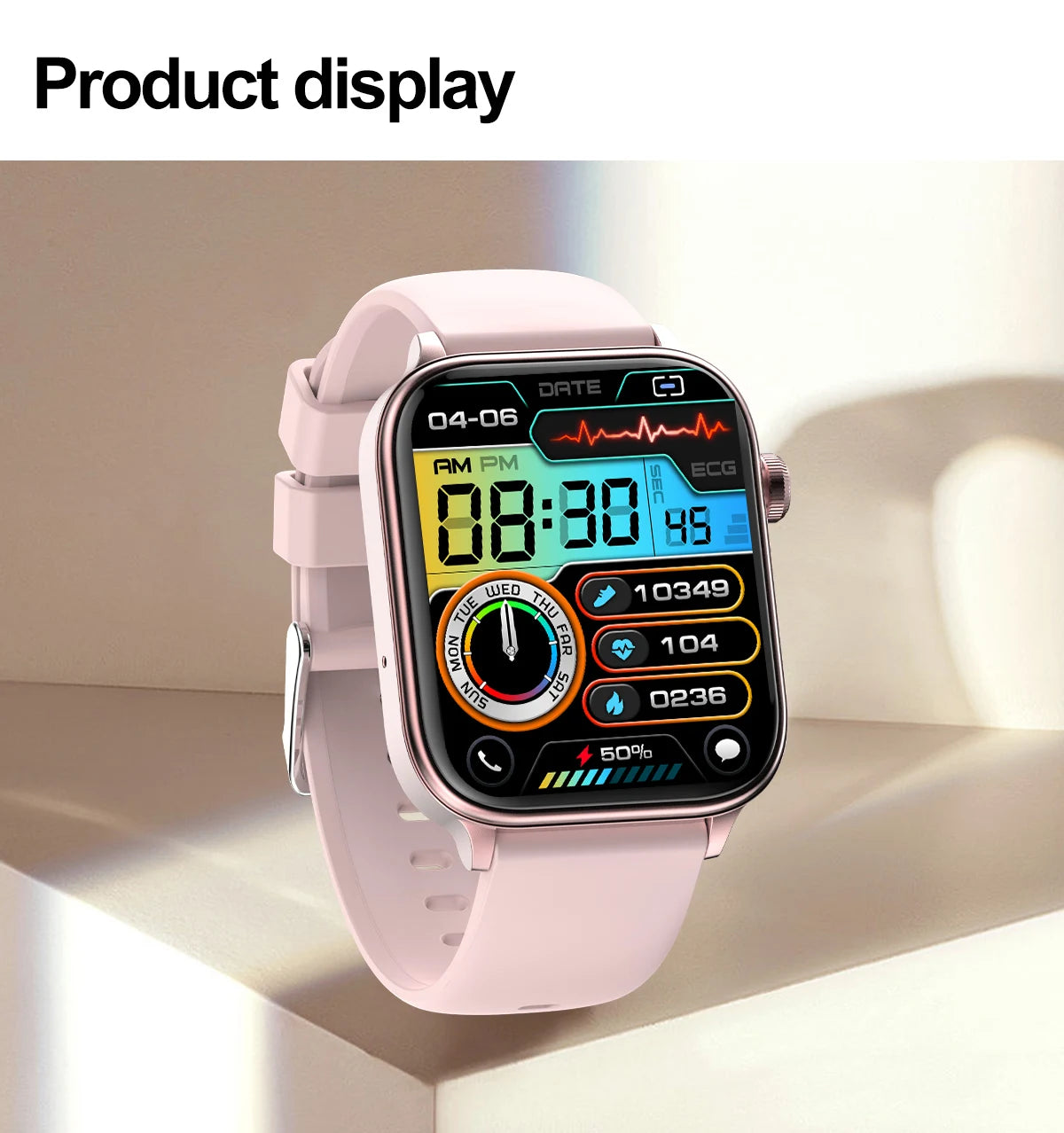 2025 ECG+PPG Smart Watch – Blood Pressure, Lipid, Uric Acid & Menstrual Health Tracker for Women
