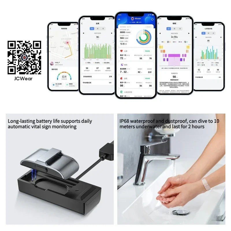 2208A Smart Fitness Bracelet – Heart Rate, Blood Pressure Monitor & Pedometer for Men and Women