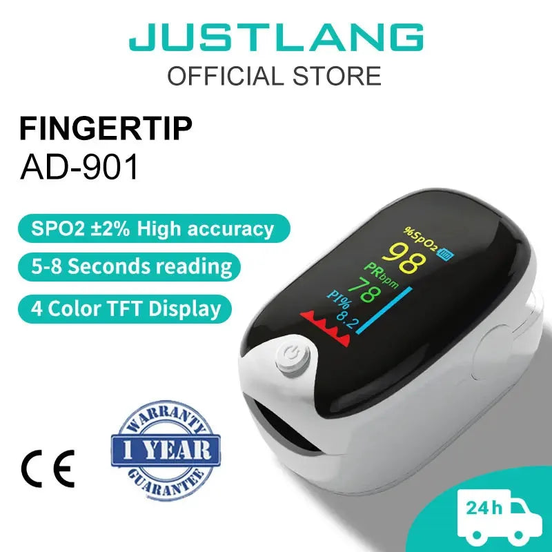 Medical Finger Pulse Oximeter – Pediatric & Adult Oxygen Saturation & Heart Rate Monitor