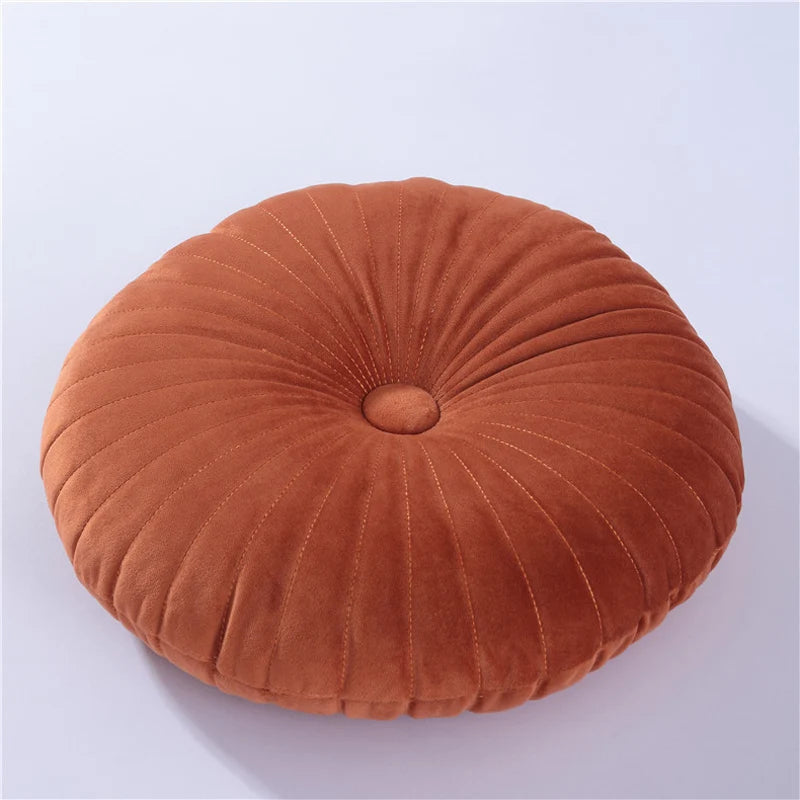 Round Tatami Floor Cushion – Soft Pouf Throw Pillow for Sofa, Bed & Chair (35×35cm)