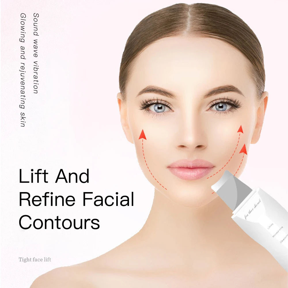Electric Ultrasonic Skin Scrubber – Facial Cleansing & Blackhead Remover Spatula