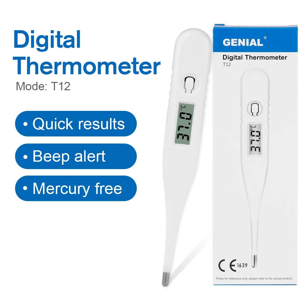 Digital Oral Thermometer for Adults – Fast 30-Second Fever & Basal Temperature Reading