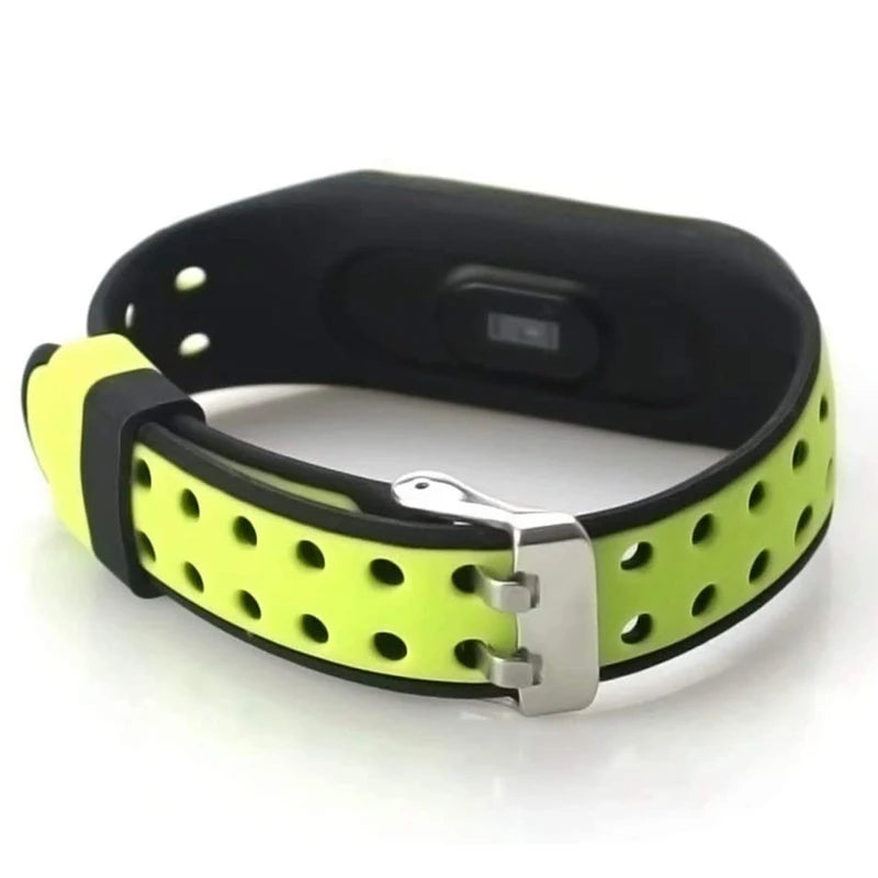 Two-Color Silicone Replacement Strap for Mi Band 3/4/5/6/7 – Smart Wristband Bracelet for Xiaomi