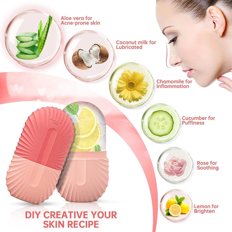 Ice Facial Roller & Globe Balls – Skin Lifting and Contouring Tool for Face Treatment