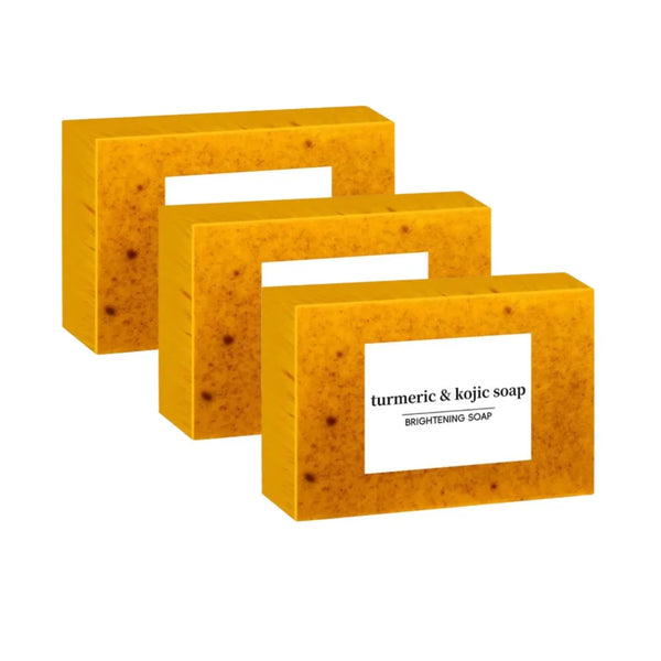 100g Turmeric Kojic Acid Handmade Soap – Lemon Brightening Shower & Facial Bar (1/3/5pcs)