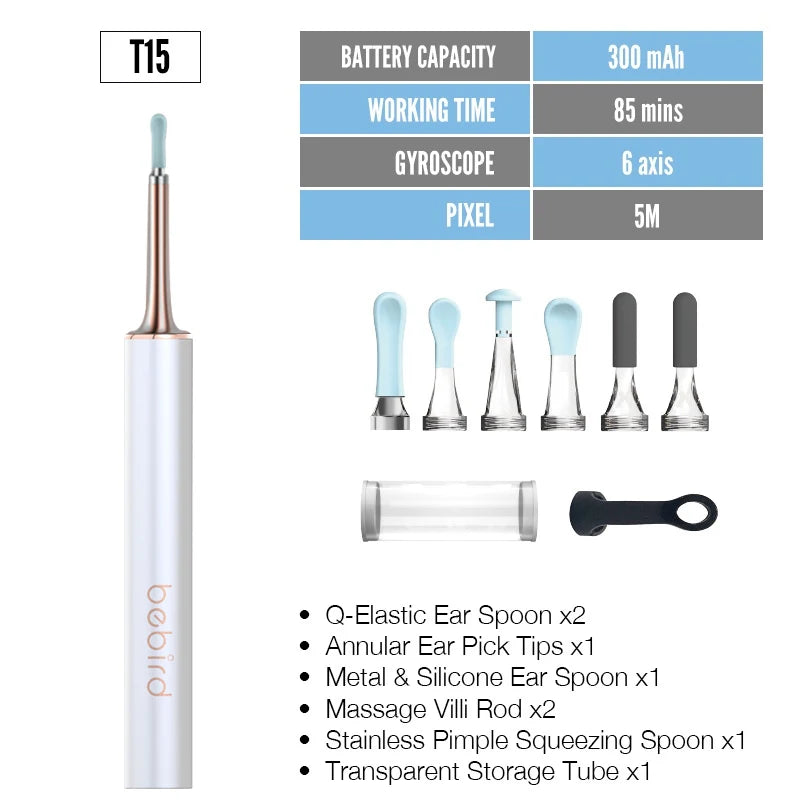 Bebird R1+ R3 T15 M9S Smart Visual Ear Cleaner with 3.5mm Camera – Ear Wax Remover Kit