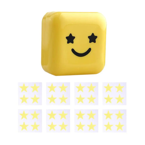 Blue & Yellow Stars Hydrocolloid Pimple Patches with Mirror Storage Box