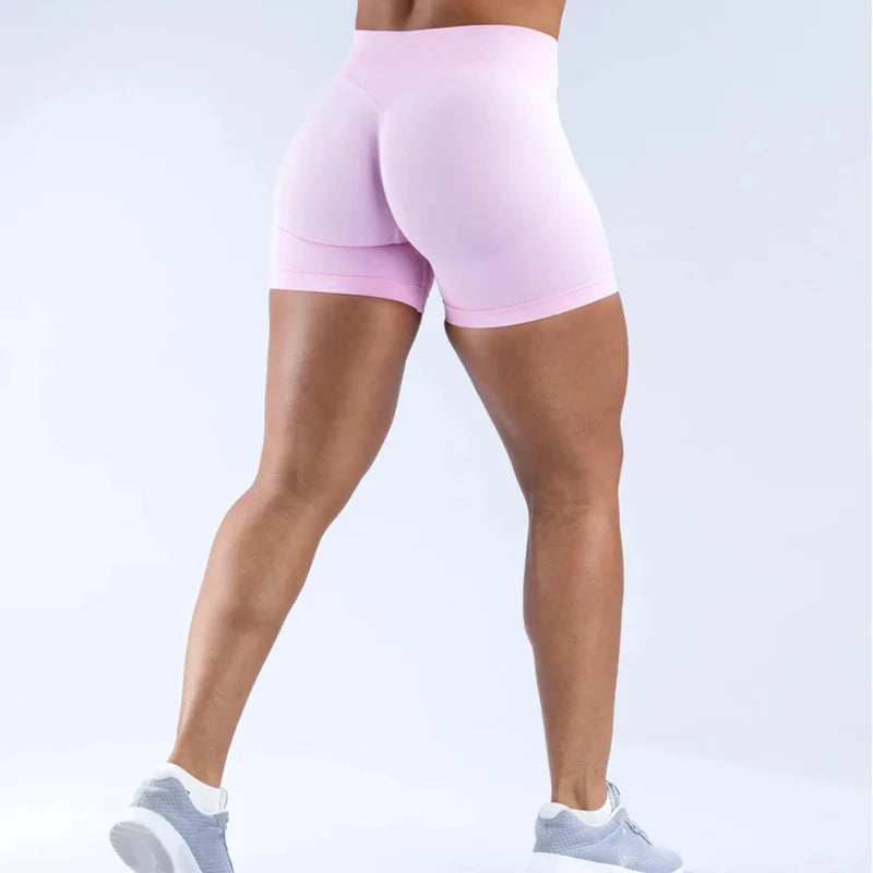 4.5" Seamless Ribbed Yoga Shorts – Scrunch Bum Booty Lifting Gym & Running Shorts for Women