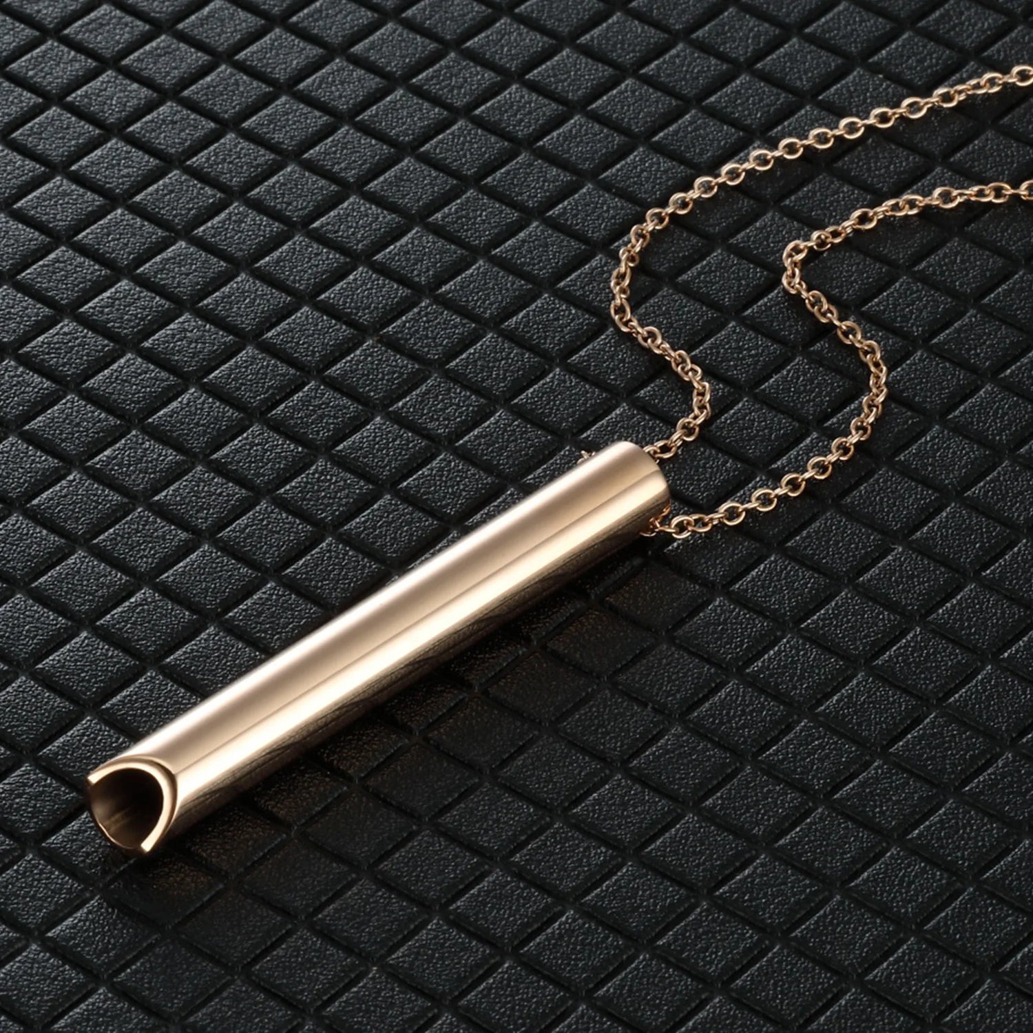 Stainless Steel Breathing Necklace – Breathwork & Anti-Smoking Mindfulness Tool