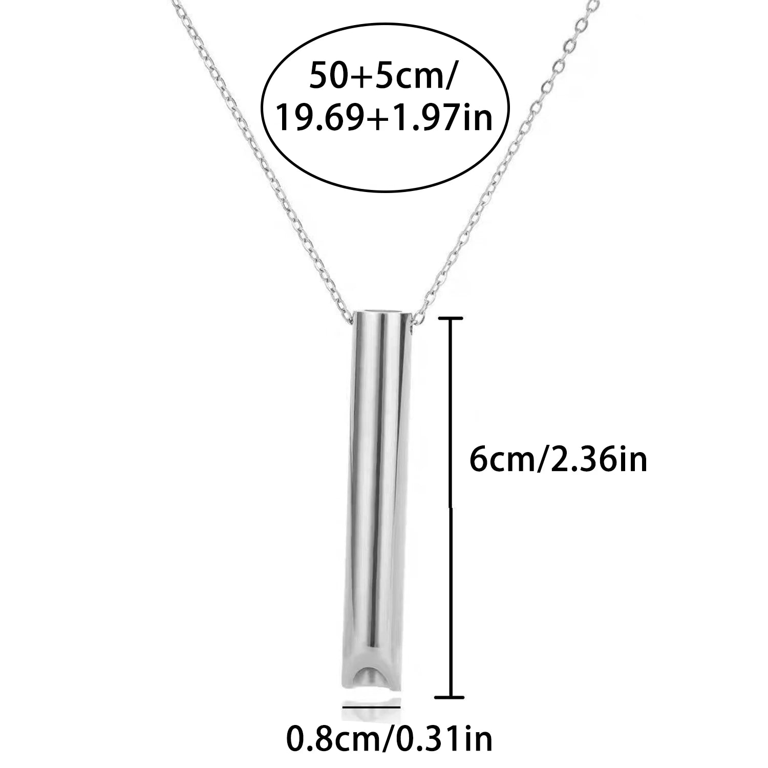 Stainless Steel Breathing Necklace – Breathwork & Anti-Smoking Mindfulness Tool